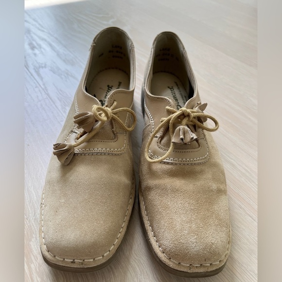 BREVITT BOUNCERS Vintage Tan Suede Shoes Tassle Tie Made in England Countrycore - Picture 3 of 14